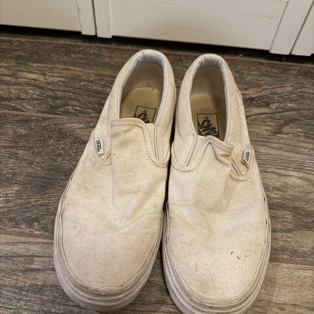 White Vans Slip-On Shoes